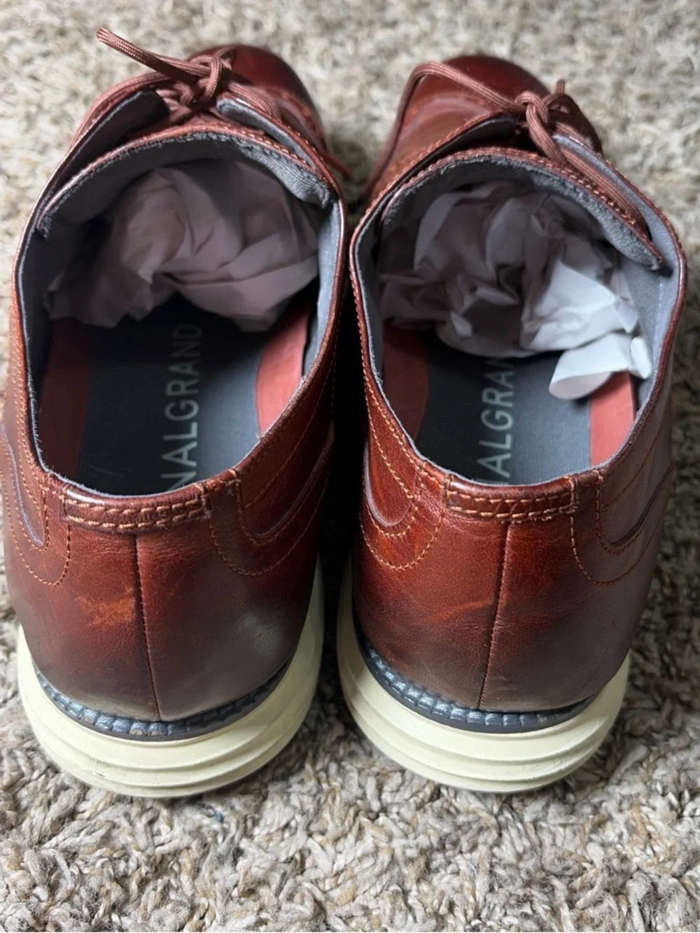 Cole Haan OriginalGrand Men’s Brown Leather Wingtip Oxford Brogue Shoes C35624